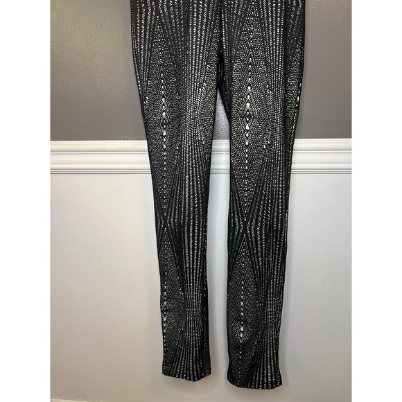 Eien Jumpsuit Womens Large Black White Geo Print Sleeveless Surplice Made USA - Picture 3 of 10